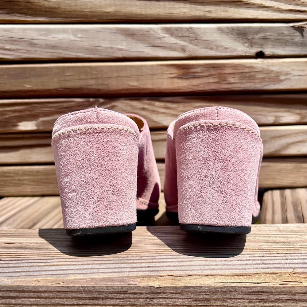 Rockport Sz 7 Tahoe City Pink Suede Wedge Mule! EUC! - Picture 10 of 15